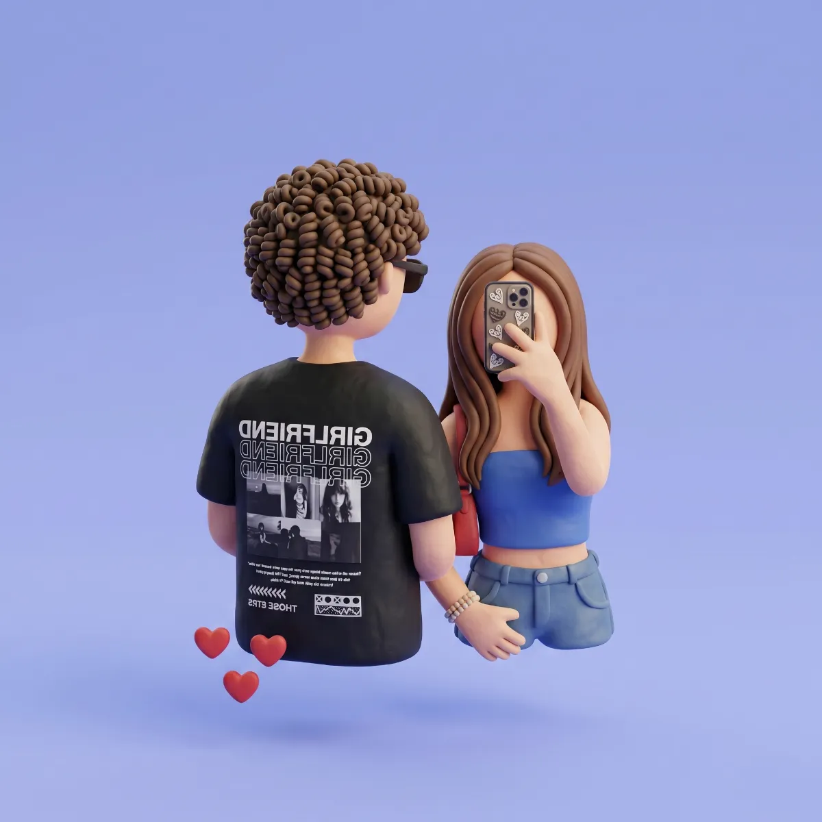 Couple T-Shirts — Girlfriend & Boyfriend